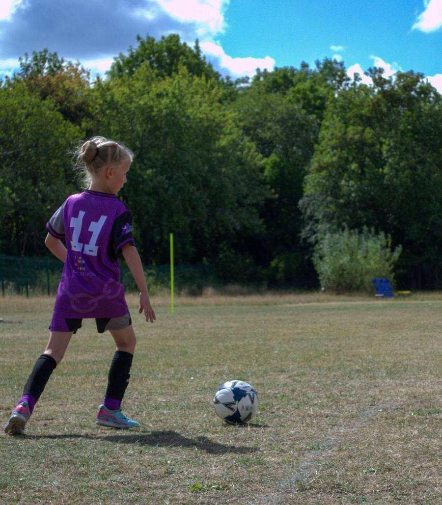 A young Gornal DC player on the ball